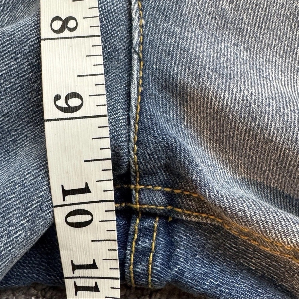AVEC LES FILLES Jeans Womens Size 28 Light Blue Wash Distressed Baggy Button Fly - Picture 8 of 8